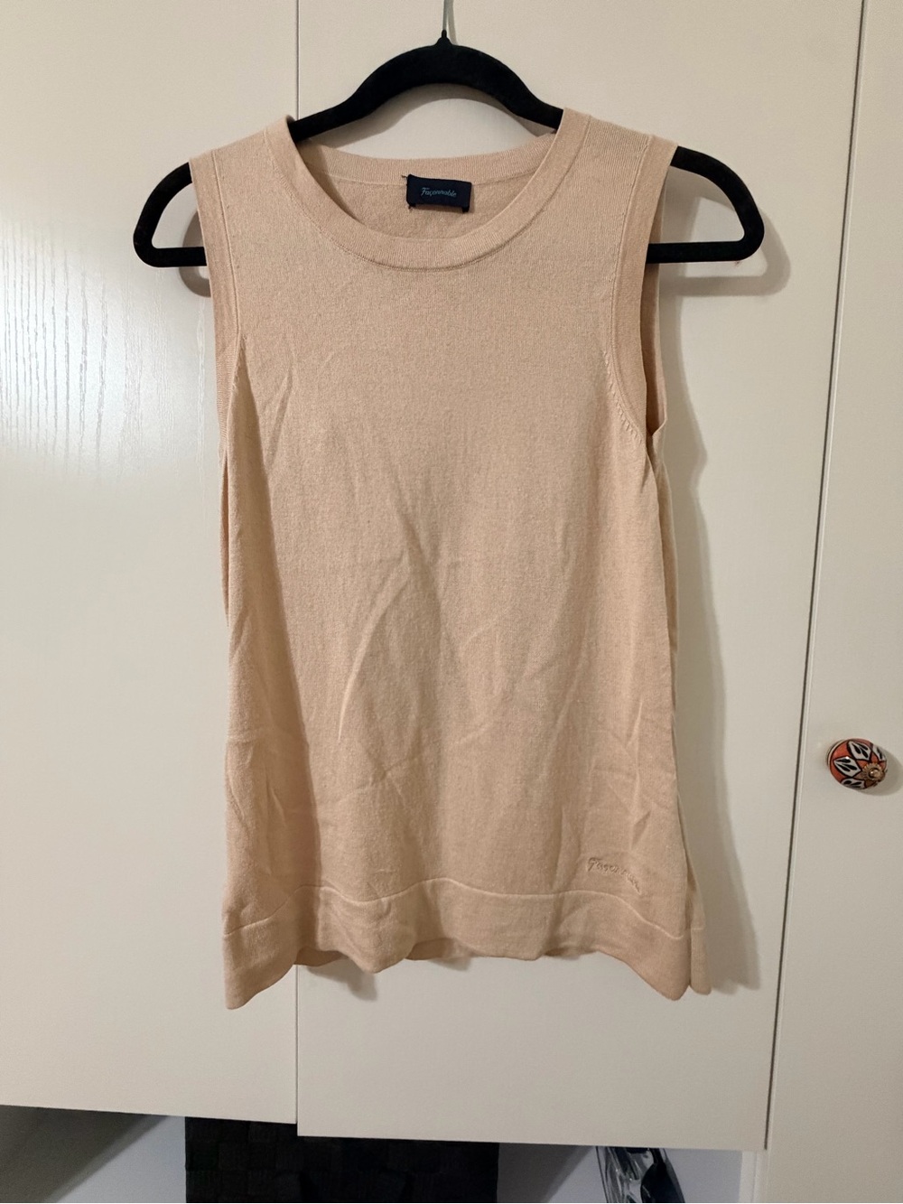 Faconnable Vintage 90s Sleeveless Silk, Cotton Cashmere Blend Tank